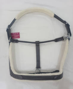 Style anglais de selle de licou en cuir de cheval élégant de haute qualité avec fourrure-Fabricant de grossiste direct de rembourrage de qualité - Product Image 4