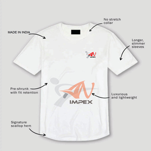 Camiseta Blanca Lisa de Cuello Redondo para Hombre, 100% Algodón, Personalizada al por Mayor - Product Image 5