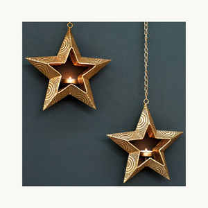Porte-bougie décoratif en métal au design fabuleux, en forme de sapin de Noël doré, pour mariage, maison ou fête. - Product Image 6
