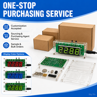 Kit DIY Horloge Numérique Multifonctionnelle à 4 Chiffres LED avec Affichage Heure, Date et Température, Boîtier Acrylique pour Pratique de Soudure Électronique