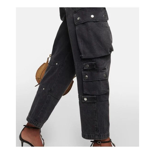 Plus Size Pant Cargo Long Pant Cargo Pants Mid <b>Waist</b> Trousers 2026 Multi Pockets Cargo <b>Jeans</b> for Women OEM Serviced - Product Image 3