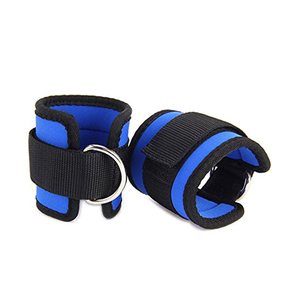 Sangles de cheville WEBSON Sports en nylon rembourrées avec anneau en D, antidérapantes, respirantes, à boucle réglable, unisexe, pour entraînement sur machine à câbles - Product Image 3