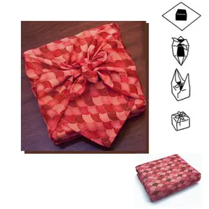 Радостная японская корейская ткань furoshiki подарочная упаковка хлопковая вуаль квадратный шарф шаль Хиджаб шарфы tudung печатная бандана DIY