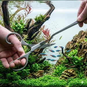 Ciseaux d'aquarium 6,5 pouces, ciseaux aquatiques en acier inoxydable, vente en gros - Product Image 1