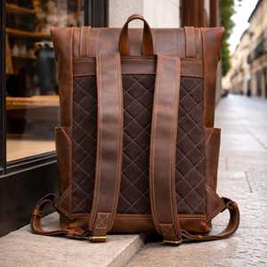 Bolso enrollable de cuero de alta calidad, mochila para portátil más vendida para compradores mayoristas de Alibaba LTBP-0245 - Product Image 2