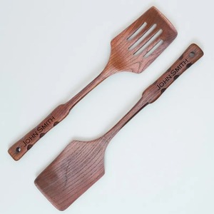Handmade Eco-friendly Solid Wood <b>Spoon</b> Organic Wooden Tableware for Weddings Multiple Shape Handle for Serving <b>Soups</b> - Product Image 1