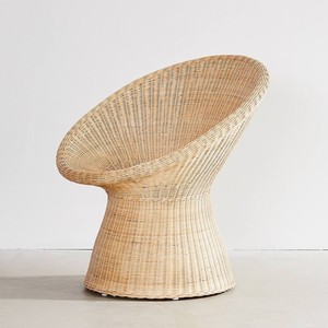 Fauteuil d'appoint pour îlot de cuisine et décoration de salon, fauteuil en rotin tressé à la main - Product Image 1