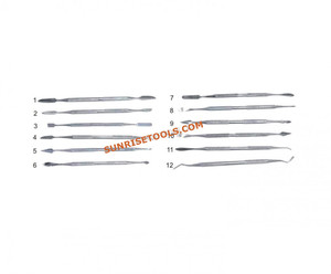 SUNTOOLS/STIPL Stainless Steel Jewelry Wax Carvers/Probes Set 12 Pcs Flat Round <b>Pick</b> <b>up</b> <b>Tools</b> for DIY Engraving Jewellery Making - Product Image 2
