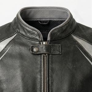 Veste de moto en cuir véritable professionnelle pour l'hiver, design personnalisé, haute qualité, imperméable, coupe-vent, manches longues - Product Image 4