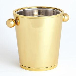 Seau à glace moderne en métal avec construction isolée pour le refroidissement du champagne, du vin et des boissons, idéal pour les restaurants, les hôtels et la restauration - Product Image 4