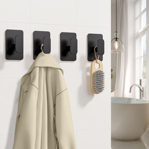 Ganci da Parete in Acciaio Inox Resistenti, Appendiabiti Autoadesivo con Capacità Massima di 12 kg, Ganci Adesivi per Appendere Asciugamani e Cappotti - Product Image 2