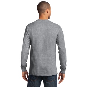 T-shirt ras du cou à manches longues pour homme-gris foncé - Product Image 3