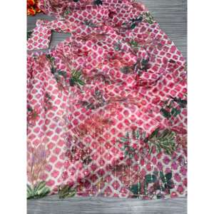 Lehenga Choli con estampado floral de diseñador para fiestas y vestidos de cóctel - Product Image 3