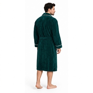 Camisón Largo para Hombre, Pijama Grueso para Mantener el Calor y la Comodidad, Bata de Baño de Franela, Camisón Grueso para Hombre - Product Image 3