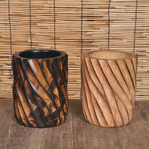 Handmade Mango Wood Pencil <b>Holder</b>: Rustic Desk Organizer - Product Image 5