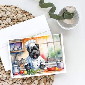 Bouvier Des Flandres the Chef Whimsical A7 Size 5x7 Blank Note <b>Cards</b> Pack of 8 Envelopes Greeting <b>Cards</b> <b>Collection</b> - Product Image 2