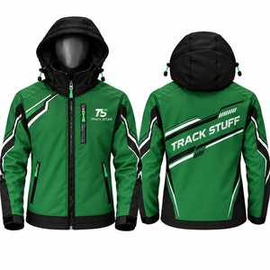 Chaqueta Softshell Impermeable Personalizada con Capucha para Unisex, Ropa de Trabajo Informal de Otoño para Exteriores con Cremallera Frontal y Logotipo - Product Image 3