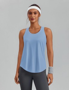 Débardeur sans manches tendance pour femme en tissu extensible doux, décontracté, mode estivale, basique, confortable, respirant et léger - Product Image 1