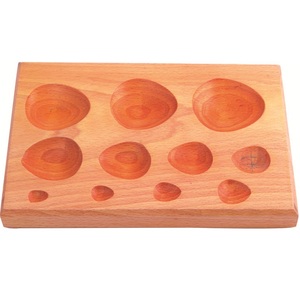 Jewelry Tools Wood Teardrop Pear Shaped <b>Doming</b> Dapping Block 7 Cavity Depressions Jewelry Making Wood Metal Forming Tool - Product Image 6