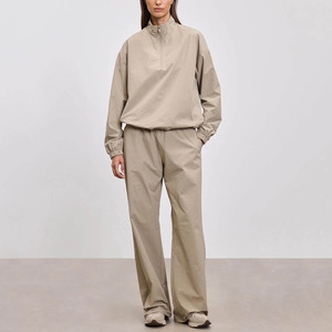 Custom Logo <b>Women's</b> Nylon Half Zip <b>jacket</b> & Pant 2 Piece <b>Women's</b> Tracksuits <b>Lightweight</b> Sportswear Jogging Set <b>Women</b> Sweat Suits - Product Image 1