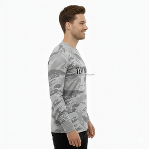 Camiseta de Manga Larga para Hombre, Cuello Redondo, Corte Regular, Personalizada, de Poliéster/Algodón, 220g, Lisa, Informal, con Logotipo Frontal - Product Image 5