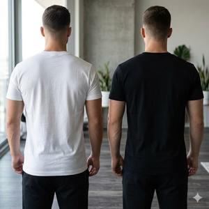 Camiseta de algodón personalizada para hombre y mujer, camisetas lisas al por mayor, impresión de logotipo OEM, camiseta informal de alta calidad - Product Image 5