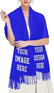 Écharpe personnalisée de qualité supérieure, imprimée, effet soie, hijab tendance, foulard carré, châle, vente en gros - Product Image 2