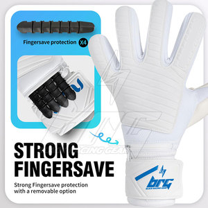 Customized Football Goalkeeper <b>Gloves</b> Custom Professional High Grip German Latex Palm Match Training Finger Guard Breathable - Product Image 2