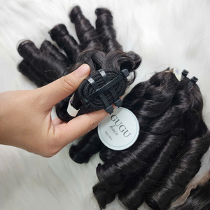 Cabello Virgen Natural con Volumen, 100% Cabello Humano Virgen Vietnamita, Extensiones con Cierre, Doble Trama a Máquina, GUGU HAIR 100g, Venta al Por Mayor - Product Image 5