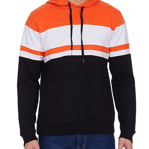 Sudadera con Capucha para Hombre, Diseño de Bloques de Color y Rayas, Corte Holgado, Cómoda, Estilo Urbano - Product Image 4