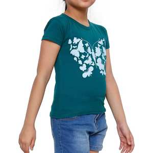 T-shirt pour filles avec manches contrastées, design coloré pour une ambiance sportive et décontractée, parfait pour les sorties de jeu, les week-ends amusants et les journées actives - Product Image 2