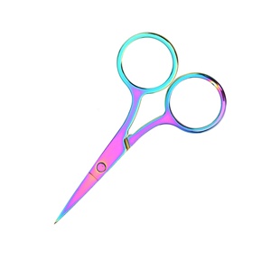 Outils de maquillage pour les poils du visage, ciseaux à sourcils, coupe-poils, haute qualité, prix bas, design professionnel, acier inoxydable, droit - Product Image 5