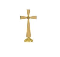 Croix de Bénédiction d'Évêque Traditionnelle Antique en Métal, Croix Funéraire en Métal pour Cercueil, Croix Solaire de Jésus pour Cimetière, Cercueil en Zamak