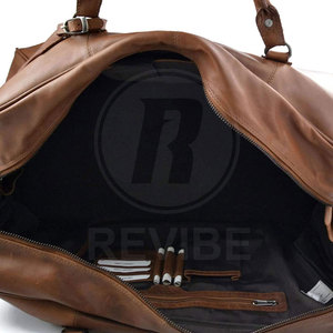 Fashion Travel Genuine Leather Duffle <b>Bags</b>-Sleek Design Premium Feel 30-<b>40L</b> Capacity Foldable Eco-Friendly & Lightweight - Product Image 4