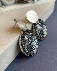 Premium Handmade Beaded Embroidery <b>Earrings</b> for Women Elegant Boho Fashion Statement Jewelry Wholesale Collection - Product Image 1