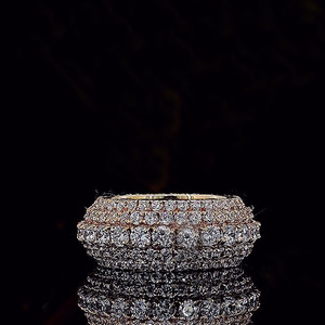 Bague de mariage éternelle entièrement pavée de moissanite taille brillant ronde style Iced Out pour homme en argent sterling 925, bijou cadeau scintillant - Product Image 2