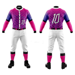 Tenue de baseball et de softball élégante et confortable, uniforme exceptionnel, 100% polyester, nom personnalisé, uniforme pour joueurs de baseball - Product Image 1