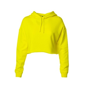 Pull à manches longues et à cordon de serrage pour femmes, haut court, personnalisé, mode 100% coton, 10 pièces - Product Image 1