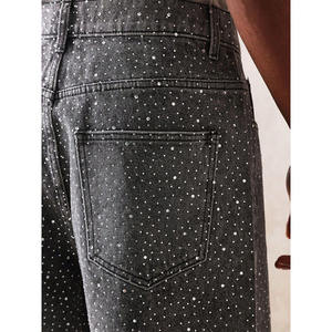 Shorts en jean à marque privée, shorts en jean délavé, shorts en jean streetwear pour hommes, production en gros - Product Image 5