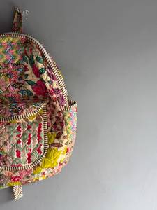 Mochila de Algodón Acolchada con Estampado Floral, Cierre de Cremallera, Estilo Bohemio, Unisex, Uso Diario, Capacidad Inferior a 20 Litros, REGALO PARA ELLA - Product Image 5