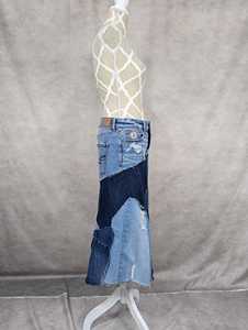 GRACE COLLECTION Women's <b>Denim</b> Cardigan Regular Fit Pencil Winter Casual Style <b>Knee</b>-<b>Length</b> Breathable Quick Dry Eco-Friendly - Product Image 3