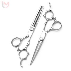 Ciseaux de coiffure professionnels pour barbier, 5,5'' et 6'', en acier inoxydable, à lame droite et pointe affûtée, OEM - Product Image 6