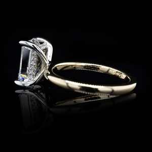 Bagues de fiançailles en moissanite VVS pour femmes, en argent 925, avec diamants émeraude et taille ovale, bijoux en or – Vente en gros - Product Image 4