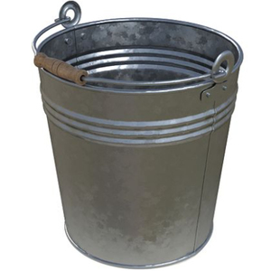 Seau en acier galvanisé de qualité supérieure avec poignée en bois, seau en métal galvanisé pour jardin, maison et usage industriel - Product Image 5