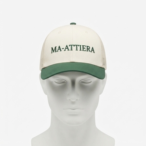 Gorra Trucker Verde Crema para Hombre, Logotipo Bordado Personalizado, Malla Trasera, Cierre a Presión, Ajustable - Product Image 3