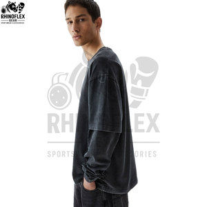 เสื้อยืดแขนยาวทรงปกติ ยูนิเซ็กซ์ ผ้าฝ้าย 100% ระบายอากาศได้ดี คอกลม น้ำหนัก 300 กรัม เป็นมิตรกับสิ่งแวดล้อม RHINOFLEX GEAR สวมใส่สบาย ดีที่สุด - Product Image 6