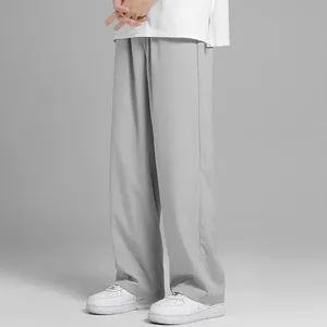 Custom Logo Men's Gym Track Casual <b>Canvas</b> Straight Mid Waist Elastic Waist Jogger Pants - Product Image 5