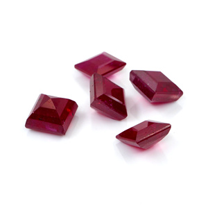Rubis naturels de Bangkok, carrés calibrés de 7,5 mm, pierres précieuses de rubis naturelles facettées, prêtes à l'emploi pour la création de bijoux - Product Image 3