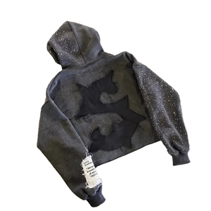 Sudadera con Capucha Extra Grande de Felpa Francesa para Mujer, Estilo Y2K |   Shorts con Lavado Ácido |   Sudadera con Capucha OEM de Estilo Urbano con Logotipo Bordado en la Parte Delantera - Product Image 4