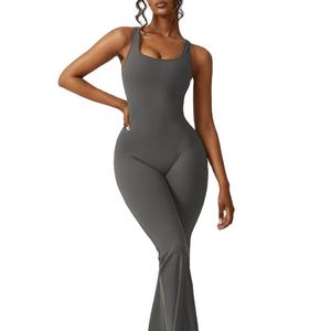 Mono Deportivo para Mujer, sin Mangas, de Cintura Alta, para Gimnasio, Fitness, Yoga, Tejido Suave y Elástico - Product Image 1